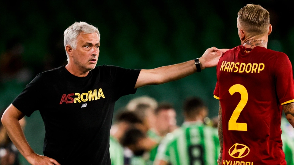 Jose Mourinho and Rick Karsdorp