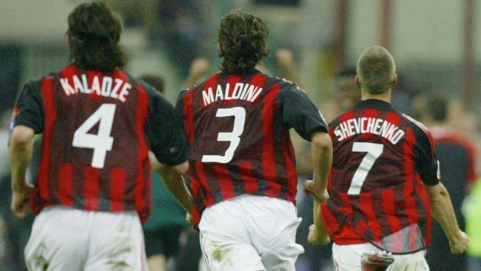 Kaladze, Maldini, Sheva