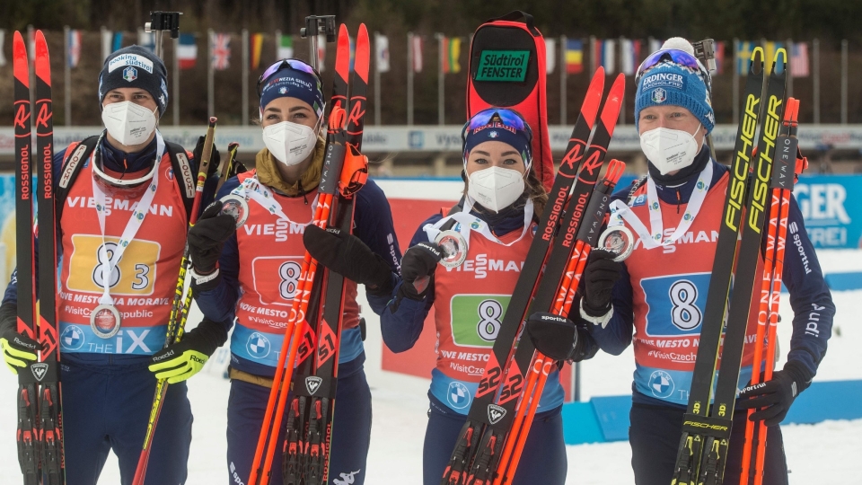 La staffetta mista italiana del Biathlon