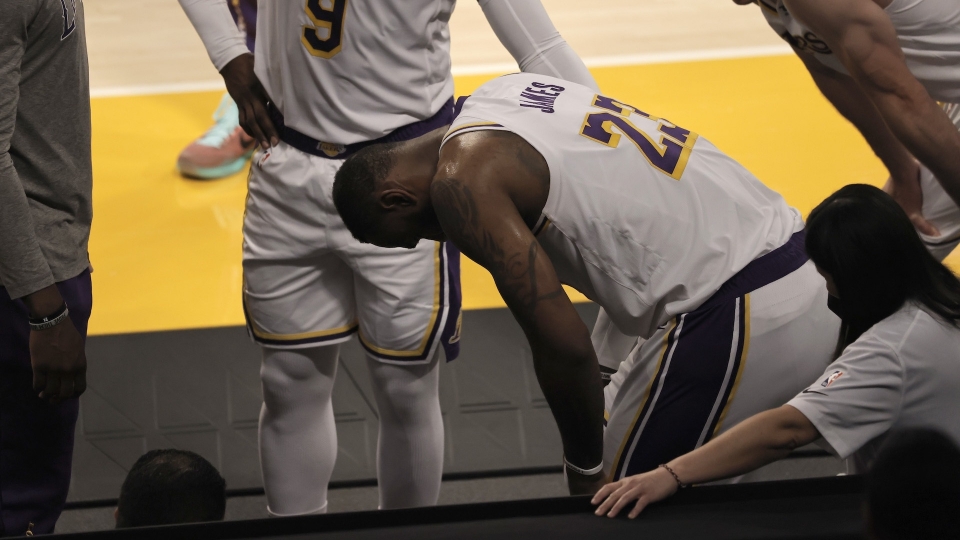 LeBron James infortunato