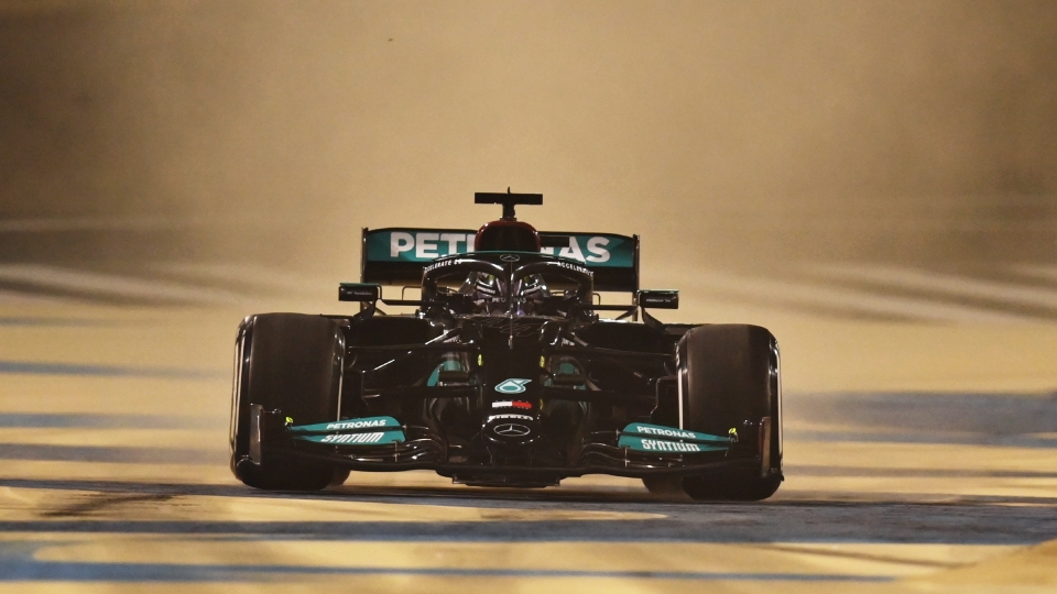 Lewis Hamilton in the Mercedes W12
