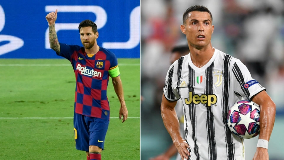 Lionel Messi Cristiano Ronaldo UEFA Champions League Rd of 16