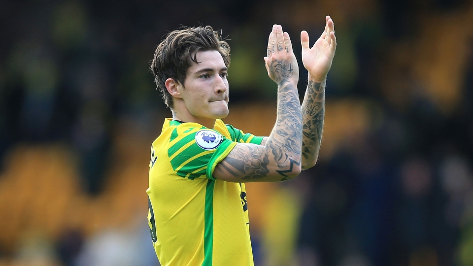 Mathias Normann con la maglia del Norwich City Mathias Normann