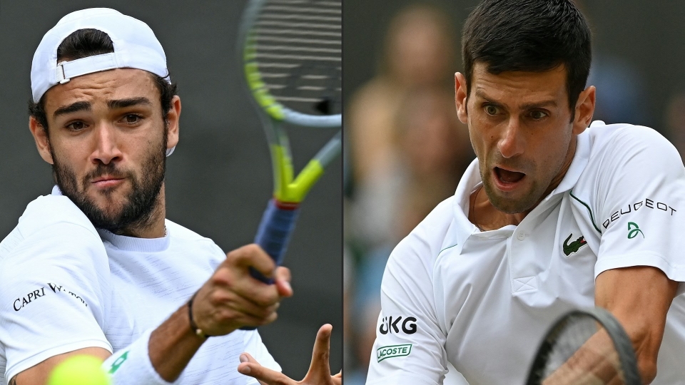 Matteo Berrettini e Novak Djokovic