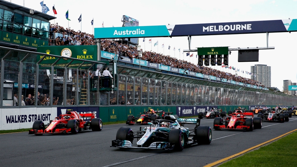 The start line at the Melbourne Grand Prix MelbourneGP-Cropped