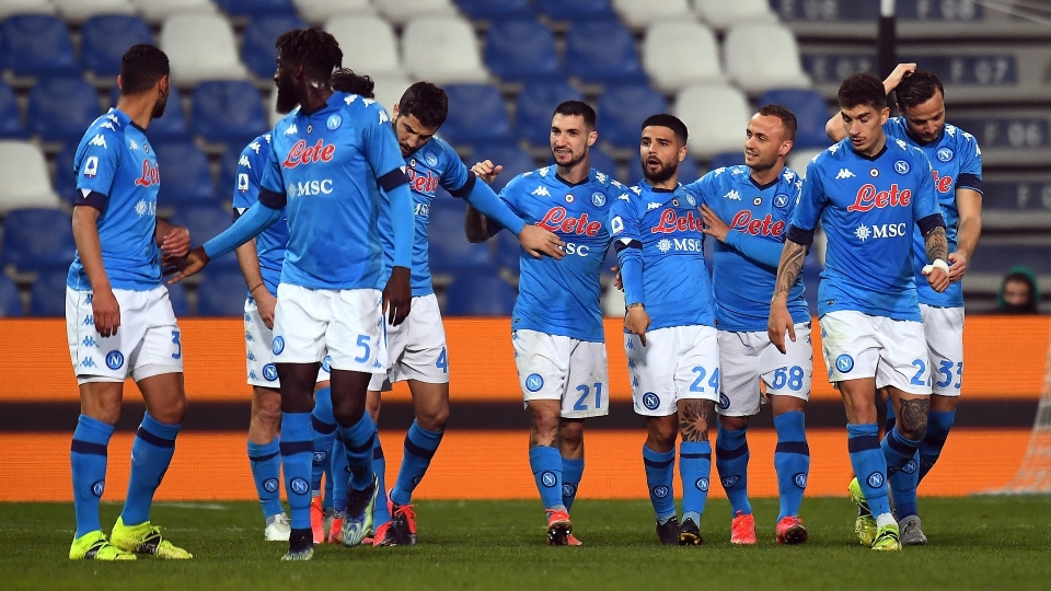 Napoli celebrating Serie A
