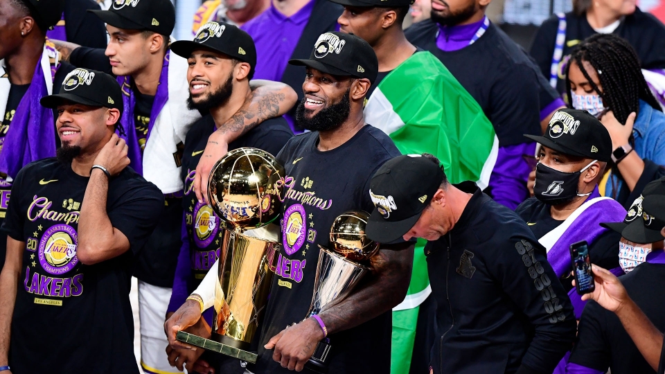 NBA: le foto dei Los Angeles Lakers campioni