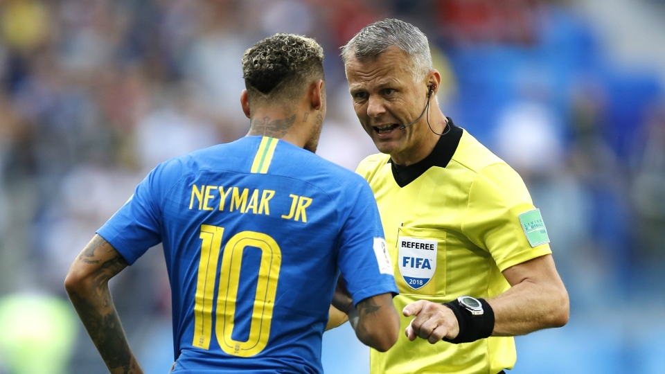 Neymar vs Costa Rica and referee Björn Kuipers  Russia 2018 World Cup 06222018