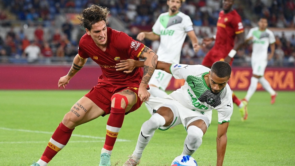 Nicolo Zaniolo Jeremy Toljan Roma Sassuolo Serie A