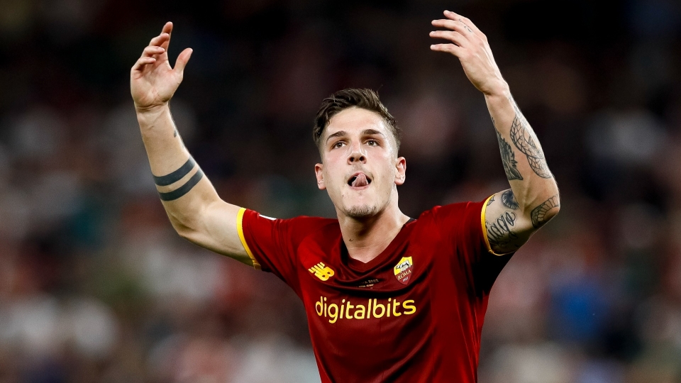 Roma forward Nicolo Zaniolo Nicolo Zaniolo