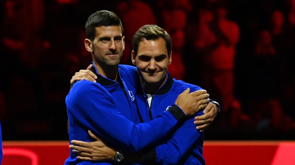 Novak Djokovic and Roger Federer