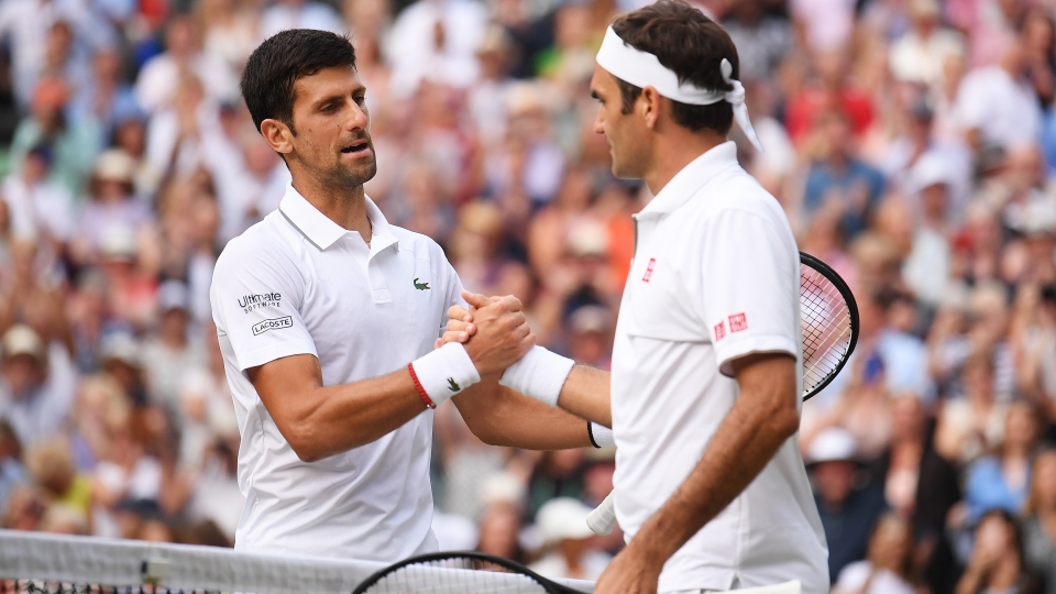 Novak Djokovic and Roger Federer