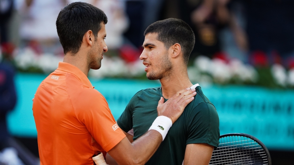 Novak Djokovic e Carlos Alcaraz
