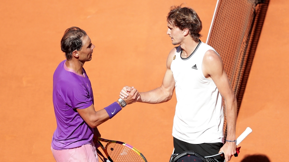 Rafael Nadal e Alexander Zverev
