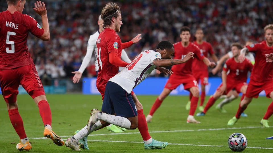 Raheem Sterling penalty incident, England vs Denmark, Euro 2020 Raheem Sterling penalty incident, England vs Denmark, Euro 2020