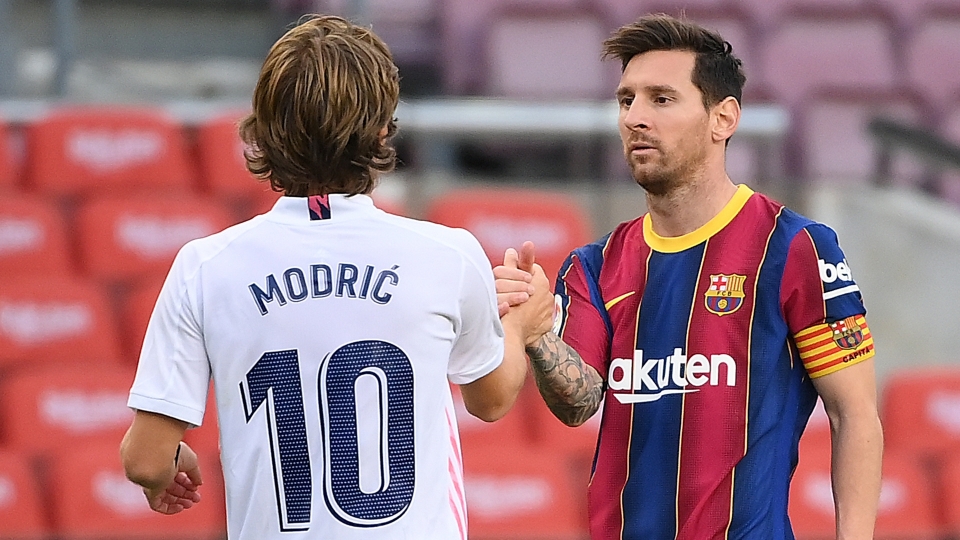 Real Madrid FC Barcelona Modric Messi 10042021