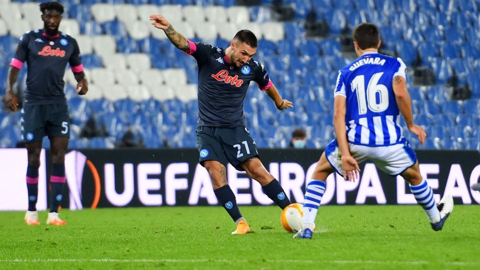 Real Sociedad Napoli Politano goal Real Sociedad Napoli Politano goal