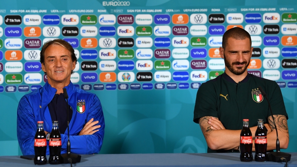 Roberto Mancini e Leonardo Bonucci Roberto Mancini e Leonardo Bonucci