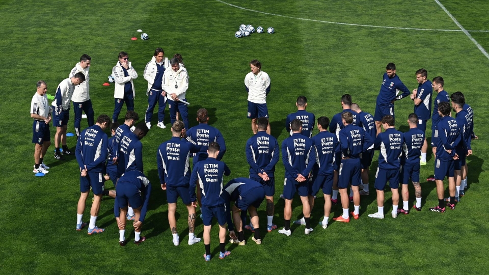 Roberto Mancini in allenamento