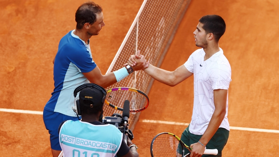 Rafael Nadal e Carlos Alcaraz