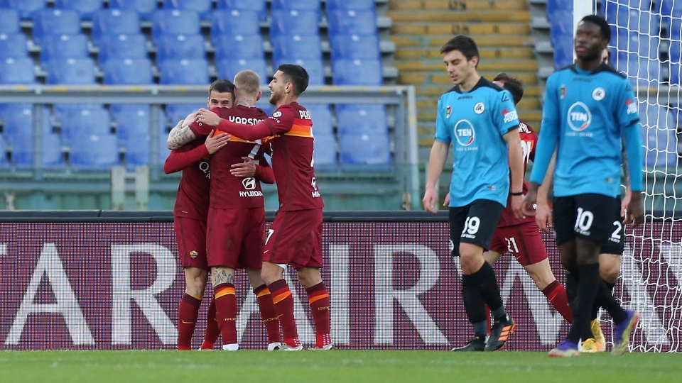 Serie A: Roma-Spezia 4-3, le foto