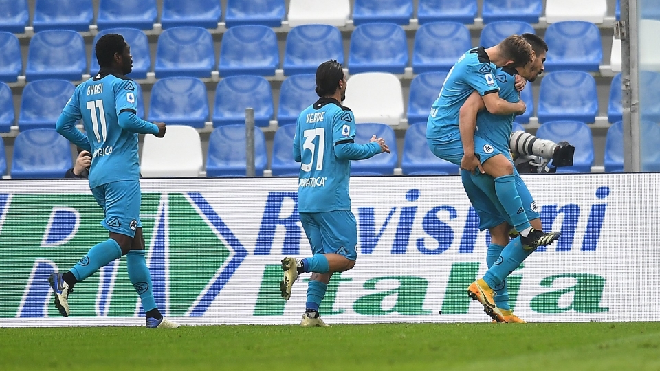 Spezia goal against Sassuolo Serie A