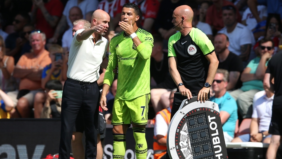 Ten Hag e Ronaldo