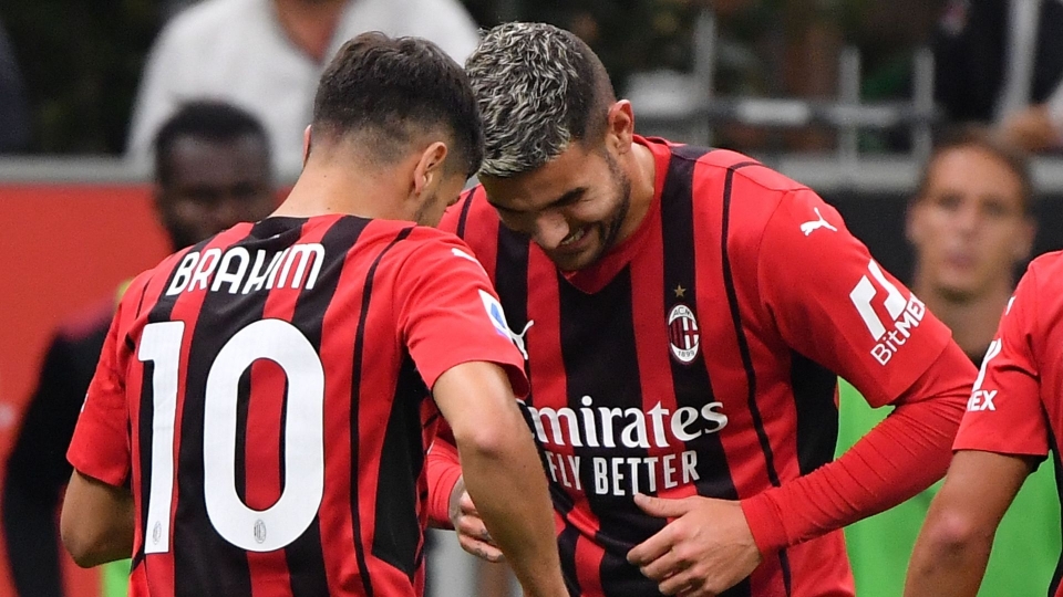 Theo Hernandez Brahim Diaz Milan Venezia Serie A Theo Hernandez Brahim Diaz Milan Venezia Serie A