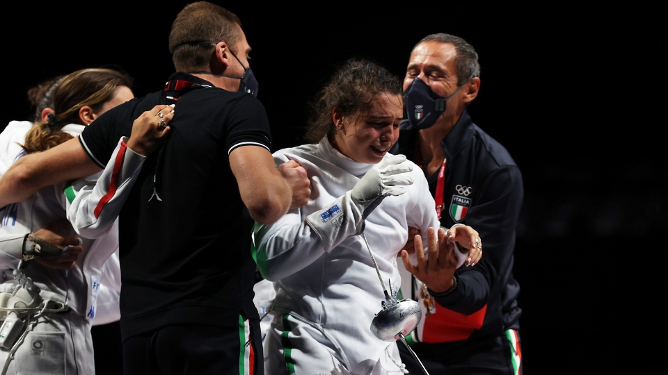 Tokyo 2020, scherma: spada femminile bronzo, le foto