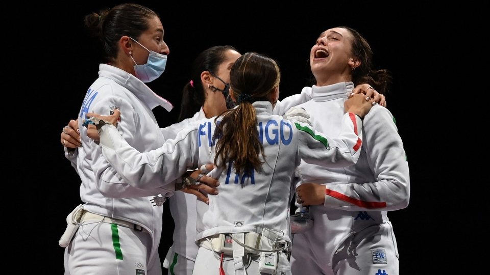 Tokyo 2020, scherma: spada femminile bronzo, le foto