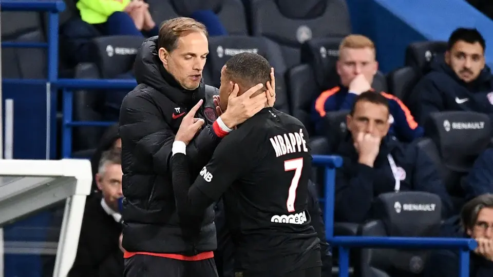 Thomas Tuchel Kylian Mbappe PSG