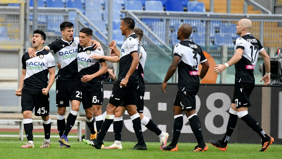 Udinese celebrating Serie A Udinese celebrating Serie A