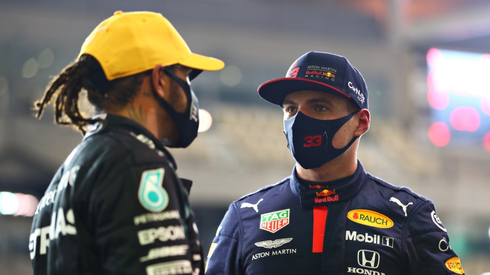 Max Verstappen (right) and Lewis Hamilton at the Abu Dhabi Grand Prix Verstappencropped