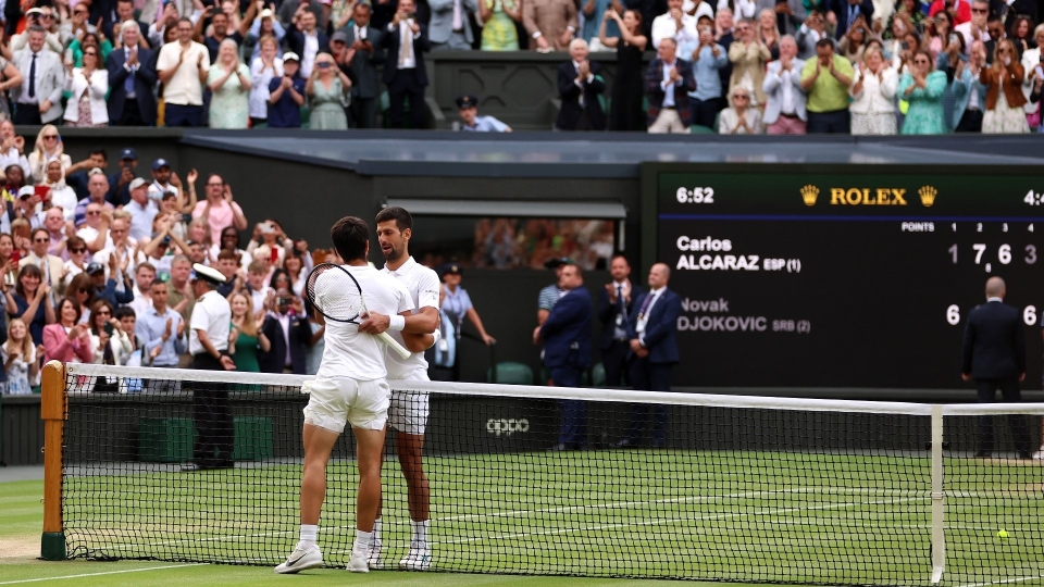 Wimbledon, Alcaraz-Djokovic: le foto