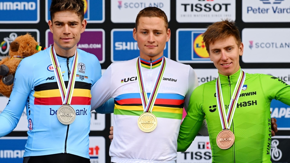 Wout Van Aert, Van Der Poel, Tadej Pogacar Wout Van Aert, Van Der Poel, Tadej Pogacar