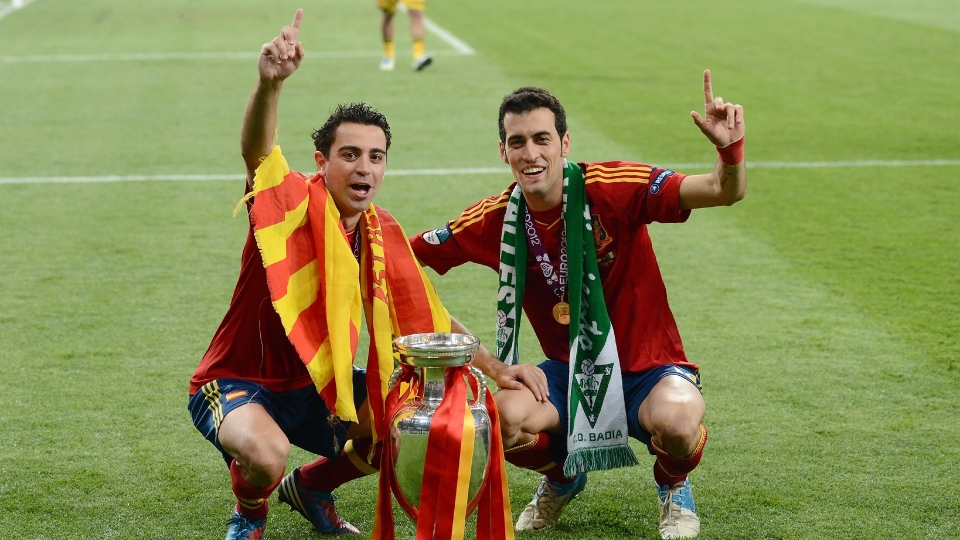 Xavi and Sergio Busquets